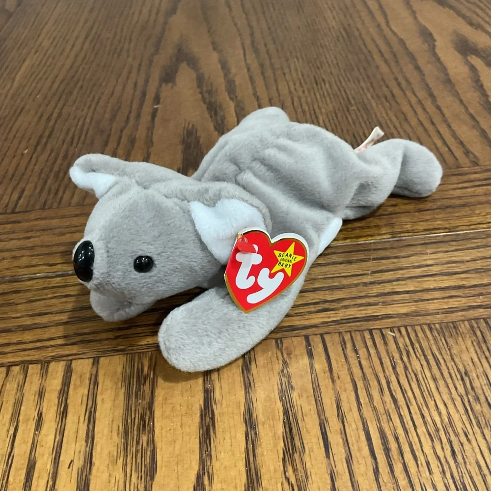 Ty Beanie Babies Plush Bear Trio: Koala Mel, Blackie & Cubbie